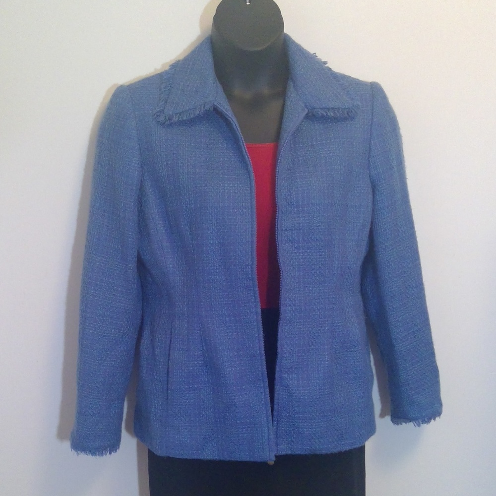 Alfred Dunner Fringed Tweed Jacket